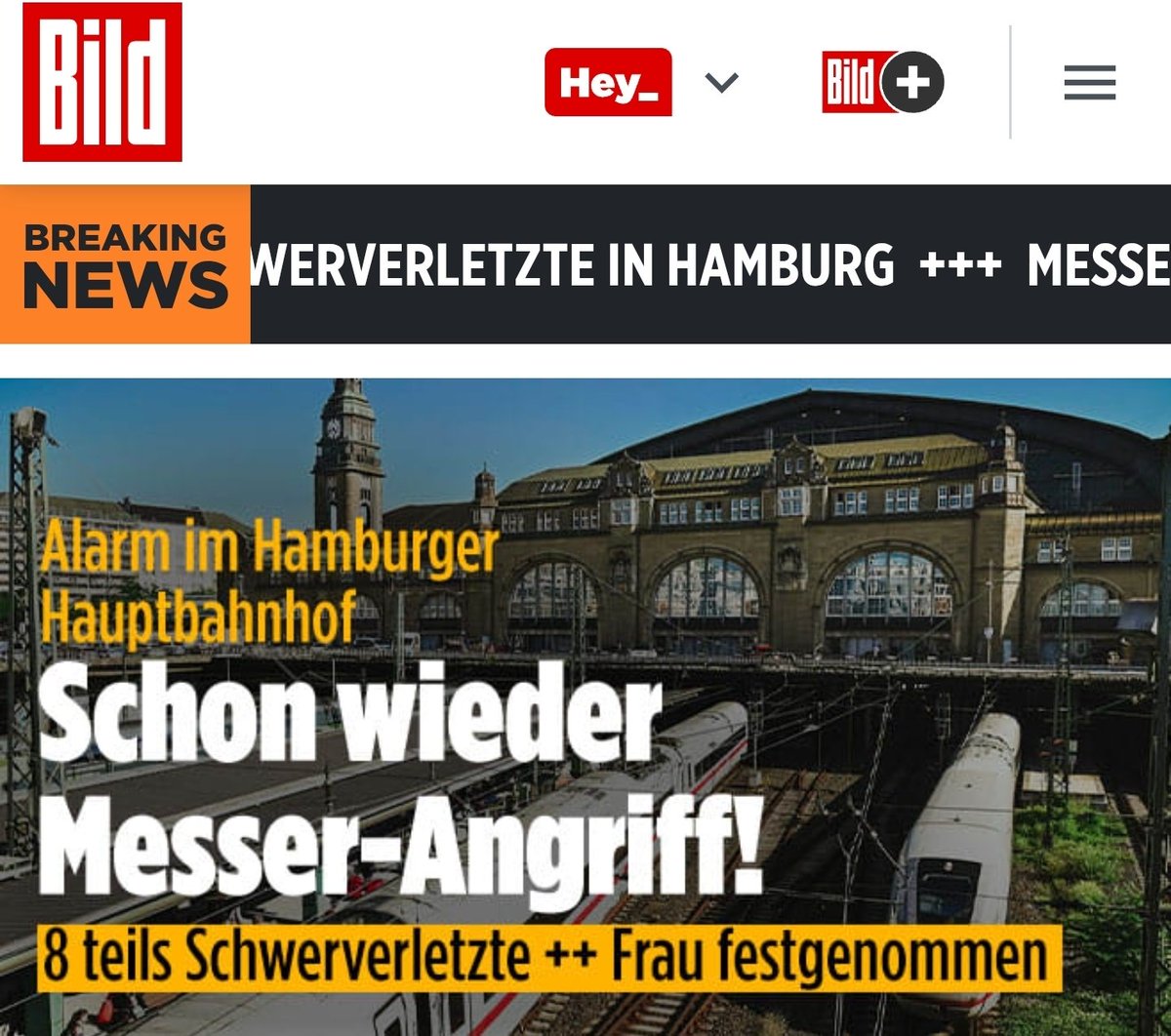 Messerangriff in Hamburg, mind. 8 Menschen schwer verletzt!