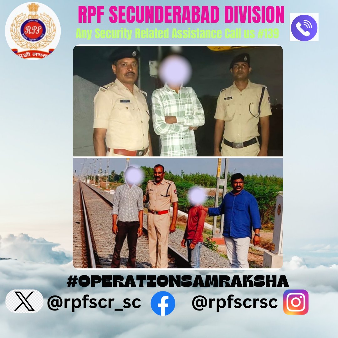 rpfscr_sc's tweet photo. During #OperationSamraksha by #RPFSC Division, two were held for stone-pelting on Vande Bharat (20833) and one for throwing a tube light at SSS Hubballi Exp (17320). Cases booked under the Railway Act, showcasing RPF’s commitment to passenger safety and railway security. https://t.co/AhaGuzSxGn