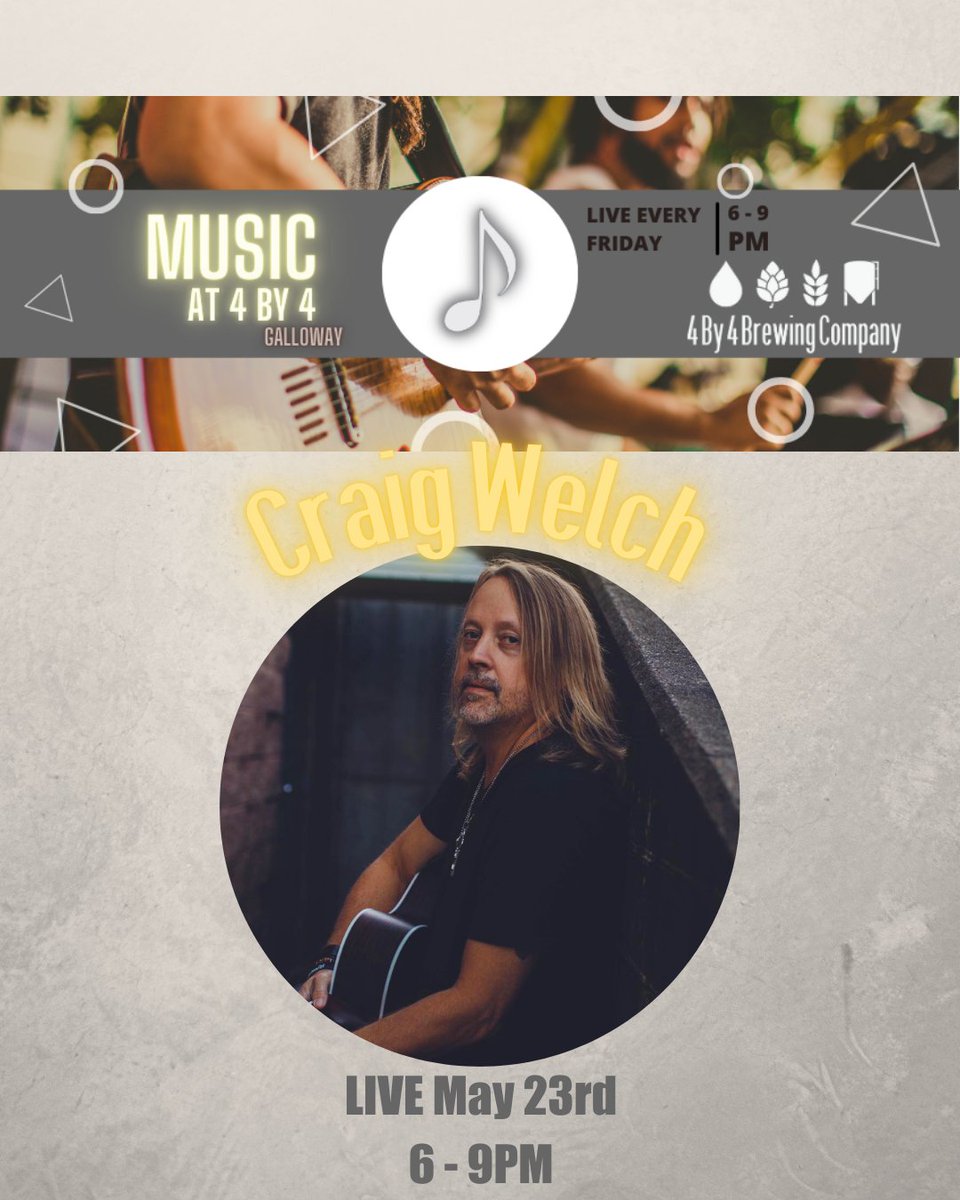 Join us TONIGHT for an evening of live music with Craig Welch in our Indoor Beer Garden from 6-9pm! 

We have a wide selection of delicious craft brews, draft cocktails, slushies, NA options and more, &amp; don't forget that you can bring in food! 

Kick off your weekend with us!