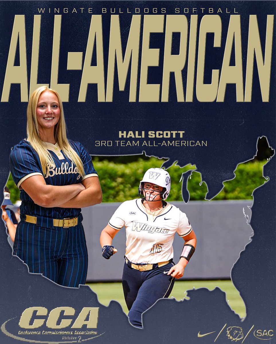 Wingate Bulldogs (@wu_bulldogs) on Twitter photo All-American!!
Hali Scott is a D2CCA 3rd Team All-American!
The Utility/Pitcher led the SAC in doubles while ranking 2nd in RBI and blasting 14 homers while also ranking 2nd in the league in ERA and 6th in strikeouts
#OneDogΒ | <a href="/WingateSoftball/">Wingate Softball</a> All-American!!
Hali Scott is a D2CCA 3rd Team All-American!
The Utility/Pitcher led the SAC in doubles while ranking 2nd in RBI and blasting 14 homers while also ranking 2nd in the league in ERA and 6th in strikeouts
#OneDogΒ | <a href="/WingateSoftball/">Wingate Softball</a>