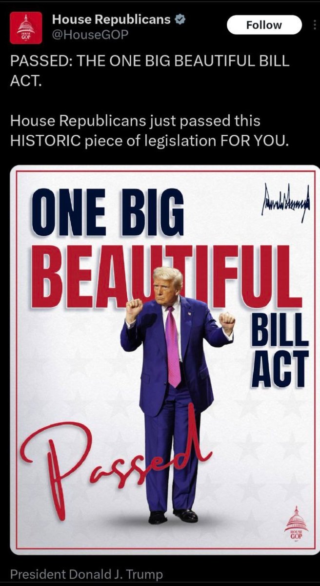 GregMac746744's tweet image. It still cracks me up that it's called the, "One Big Beautiful Bill"😄😁😆
#KeepFiring
#OneStepAtATime
#ItHadToBeDoneThisWay