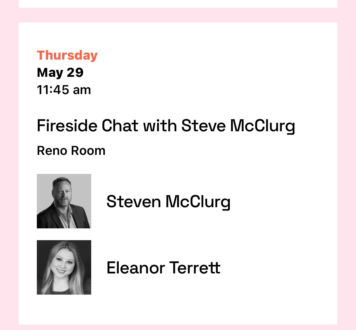 Come hear <a href="/stevenmcclurg/">Steven McClurg</a> at the <a href="/LTCFoundation/">Litecoin Foundation ⚡️</a> #Summit in #LasVegas! 
1st, a panel w/<a href="/JohnHoffman2038/">John Hoffman</a>  &amp; <a href="/brunocaratori/">Bruno Caratori</a> being moderated by <a href="/JSeyff/">James Seyffart</a> 

Then a fireside chat with <a href="/EleanorTerrett/">Eleanor Terrett</a> Can you say WOW!! All awesome speakers in an intimate setting. 
$84 for incredible 2 days