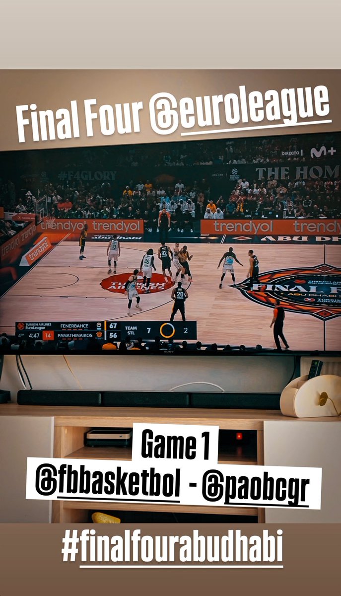 CoachGadea's tweet photo. Final Four @EuroLeague. Game 1 🏀

@FBBasketbol - @Paobcgr 

#Finalfourabudhabi #TurkishAirlines  #semifinal1 https://t.co/VZT4iBauhH