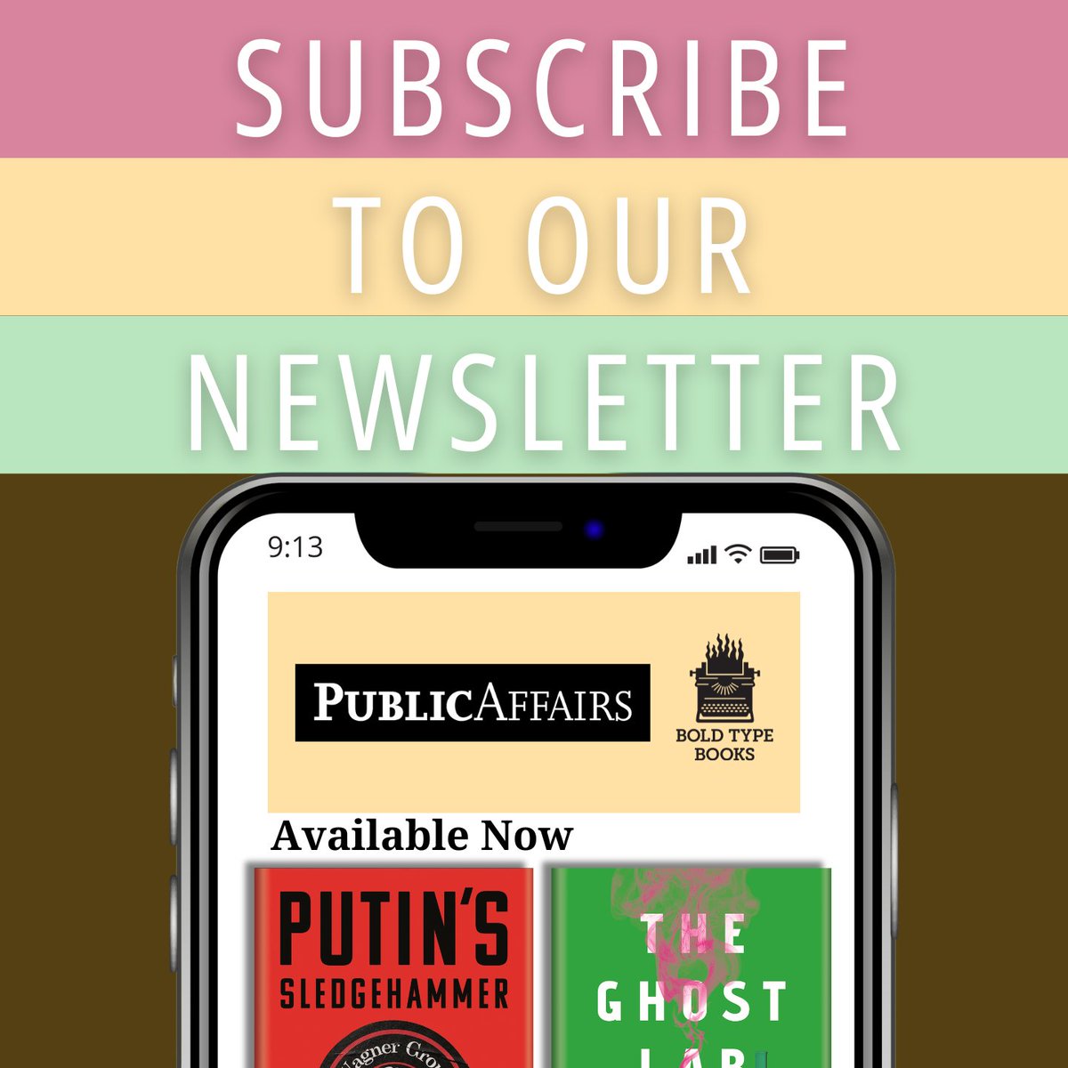 Get 20% off your next order when you sign up for our newsletter at boldtypebooks.com 🤎