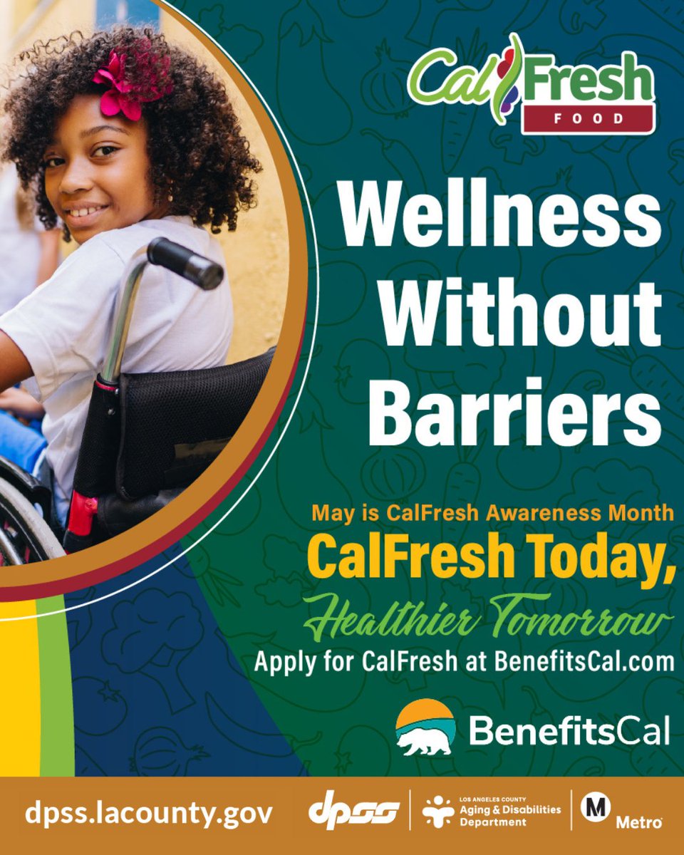 ActiveSGV's tweet image. We want to ensure our elderly and disabled communities face no barriers to #foodassistance to meet their nutritional needs. Join @laco_dpss in spreading the word about #CalFreshAwarenessMonth. Apply at BenefitsCal.com.