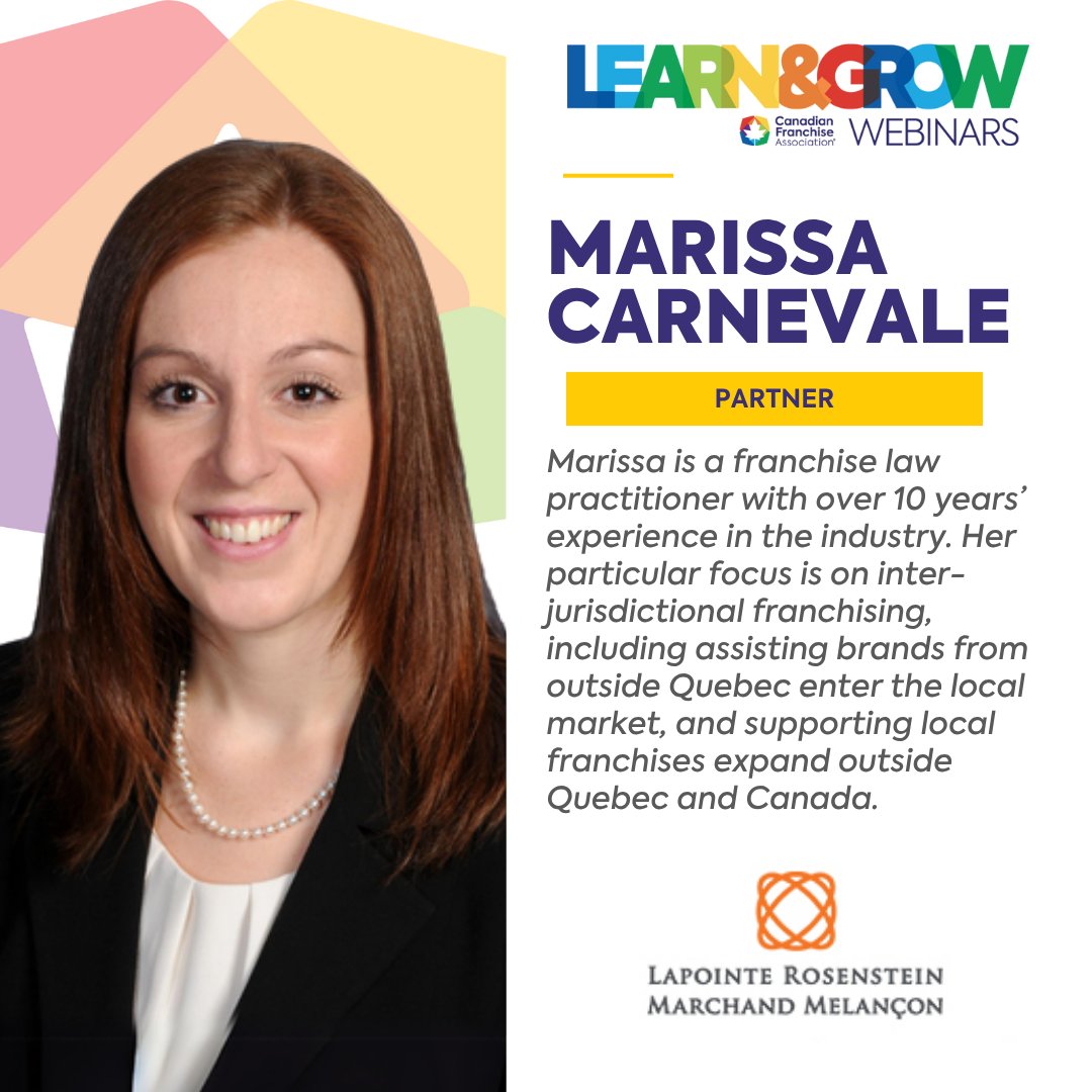 Our Learn &amp; Grows webinar on May 28, 2025 at 1:00 PM ET is deep diving into the topic of “Franchising in Quebec: Key Legal Issues.” 

Registration is free for CFA members! Sign up here: cfa.ca/blog/may-28-fr…

#CFAGrowingTogether #Franchising #LearnAndGrow #Webinar