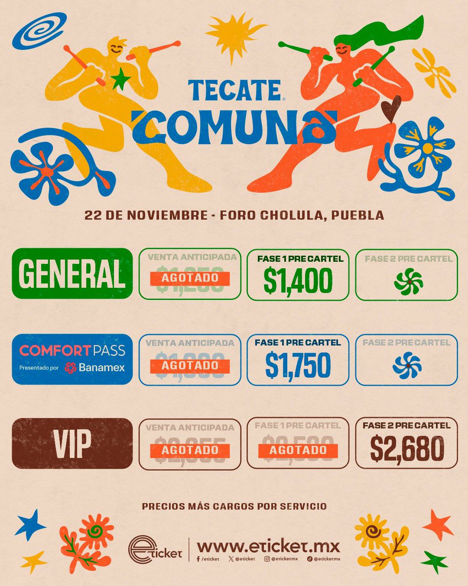 ¡Gracias! 🤯 Conoce la actualización de fases y zonas de #TecateComuna🗣️

🎫 Boletos disponibles en Eticket