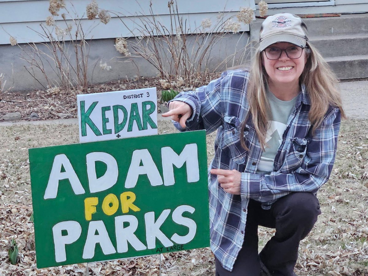 Adam4MplsParks's tweet image. Shout out to our super supporter, Patience!
Help us get more lawn signs in the ground with a quick donation today: secure.actblue.com/donate/adamfor…
(Also featured is Kedar for Parks, the best candidate in the race for park district 3!)