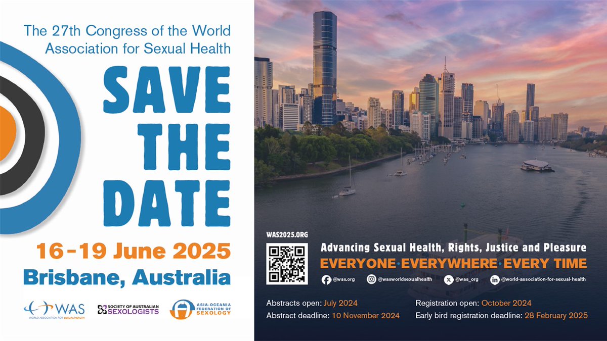 Kinsey Institute at IU (@kinseyinstitute) on Twitter photo Will you be at #WAS2025? Our Executive Director <a href="/DrJustinGarcia/">Justin Garcia</a> will give a keynote on the future of sex research at the World Association for Sexual Health's 27th Congress in Brisbane June 16-19, 2025. See the program at was2025.org & let us know if you'll be there! Will you be at #WAS2025? Our Executive Director <a href="/DrJustinGarcia/">Justin Garcia</a> will give a keynote on the future of sex research at the World Association for Sexual Health's 27th Congress in Brisbane June 16-19, 2025. See the program at was2025.org & let us know if you'll be there!