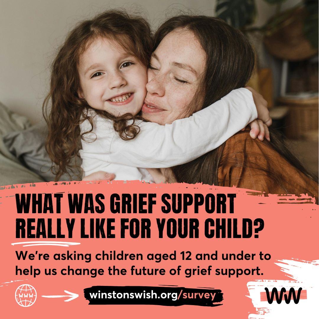 What was grief support really like for your child? If you’re supporting a child aged 12 or under with experience of grief, we want to hear from them! Help them take our survey and tell us what they really think about support for grieving children ➡️ winstonswish.org/survey/