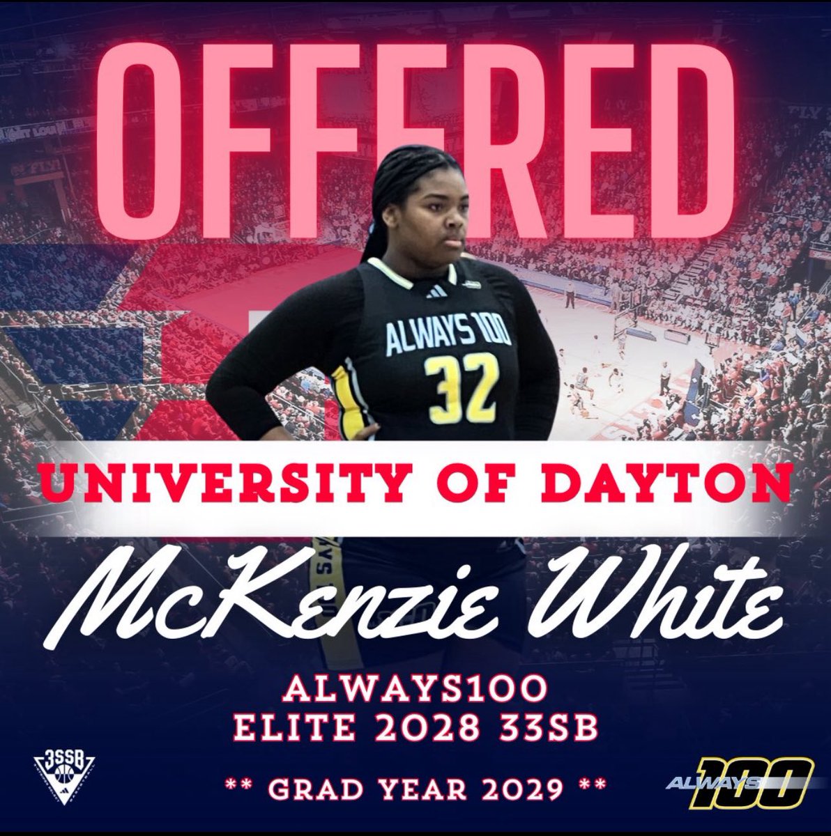 McKenzie White (@kenzie_white_25) on Twitter photo After a great call with <a href="/CoachMeekUD/">Tamika Jeter (Williams)</a> i am blessed to receive an offer from <a href="/DaytonWBB/">Dayton Women's Basketball</a> !!
Also big thanks to the rest of the staff for taking time to watch me play!! After a great call with <a href="/CoachMeekUD/">Tamika Jeter (Williams)</a> i am blessed to receive an offer from <a href="/DaytonWBB/">Dayton Women's Basketball</a> !!
Also big thanks to the rest of the staff for taking time to watch me play!!