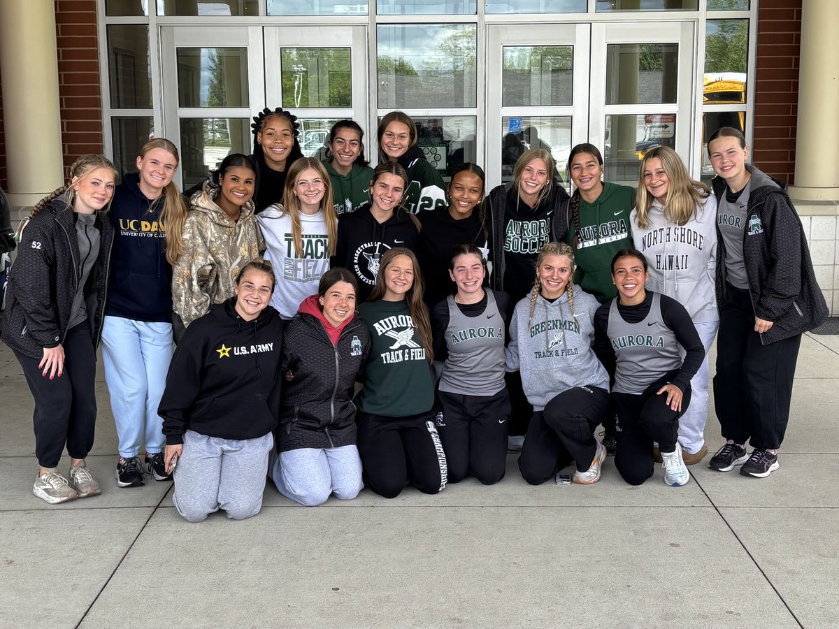 Good luck to the track &amp; field athletes as they head to the district meet! Let’s go!!! #UnitedGreenmen

<a href="/Greenmensteward/">Michael Roberto</a> @AHS_MH <a href="/DrPMilcetich/">Paul Milcetich</a> <a href="/torresv4msu/">Victor Torres</a> <a href="/ahsallsports/">Aurora OH All Sports Boosters</a> <a href="/auroraathletics/">Aurora Athletics</a>