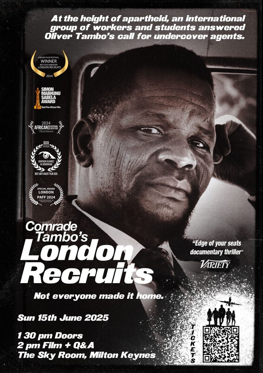 MK Morning Star Readers &amp; Supporters Group will be holding a special film screening of 'Comrade Tambo's London Recruits' on Sunday 15 June. Tickets can be purchased at mkgallery.org/event/comrade-…