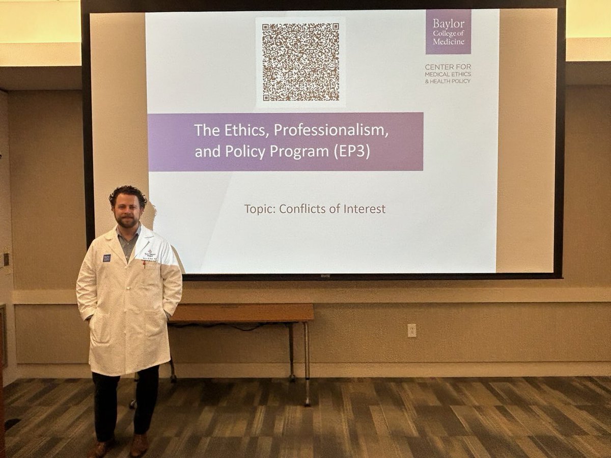 BCMOrtho's tweet image. Happy Friday from Grand Rounds!
A big thank you to Dr. Bryce R. Bell, MD, FAOA, FAAOS, who presented on “Conflicts of Interest in Medicine.”