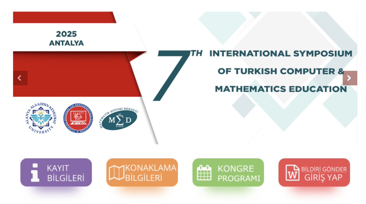 ysnmemis's tweet photo. 📢 Türkbilmat-7 Konferansı

📍 14–16 Kasım 2025 

🗓️ Son gönderim tarihi: 15 Ağustos 2025
📌 Ayrıntılı bilgi ve başvuru:

🔗 https://t.co/A01NH8hjKU

#Türkbilmat2025 #MatematikEğitimi #FenBilimleri #Akademi #EğitimKonferansı #STEM #Matematik #FenEğitimi #AkademikPaylaşım https://t.co/J530Ypm4hm