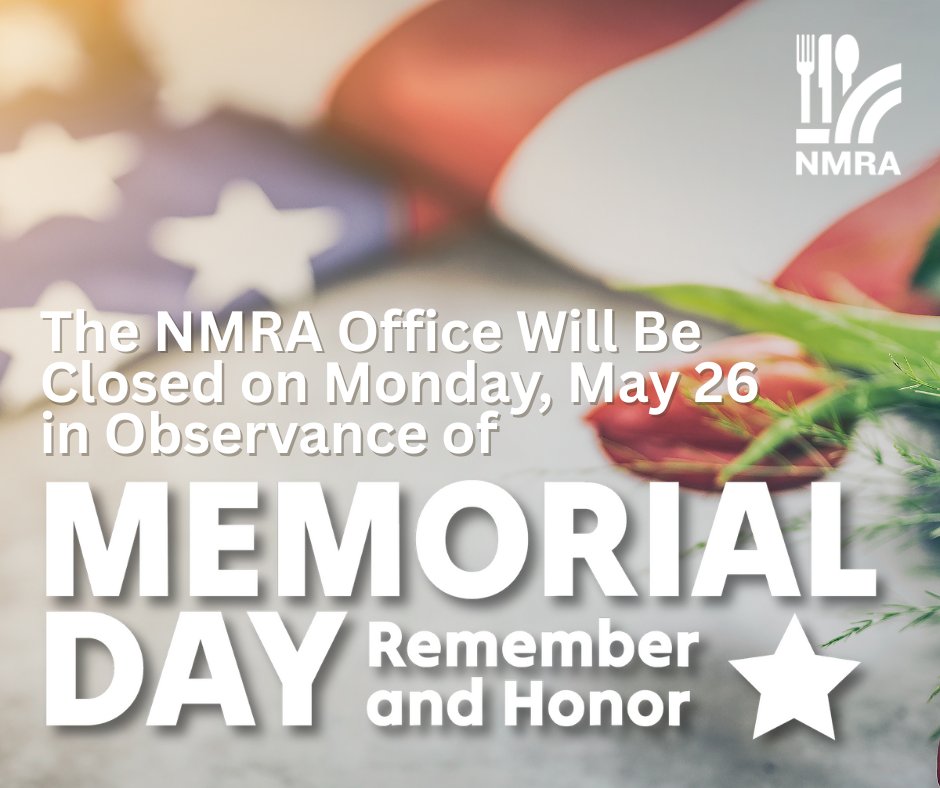 The NMRA Office Will Be Closed on Monday, May 26 in Observance of Memorial Day. We will see you all again on Tuesday, May 27!