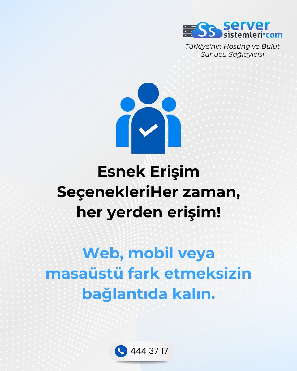 İşiniz nerede siz oradasınız. Esnek erişim seçenekleriyle kesintisiz iletişim sağlayın.
#EsnekErişim #ServerSistemleri #MobilÇalışma #KurumsalMail #HerYerdenErişim