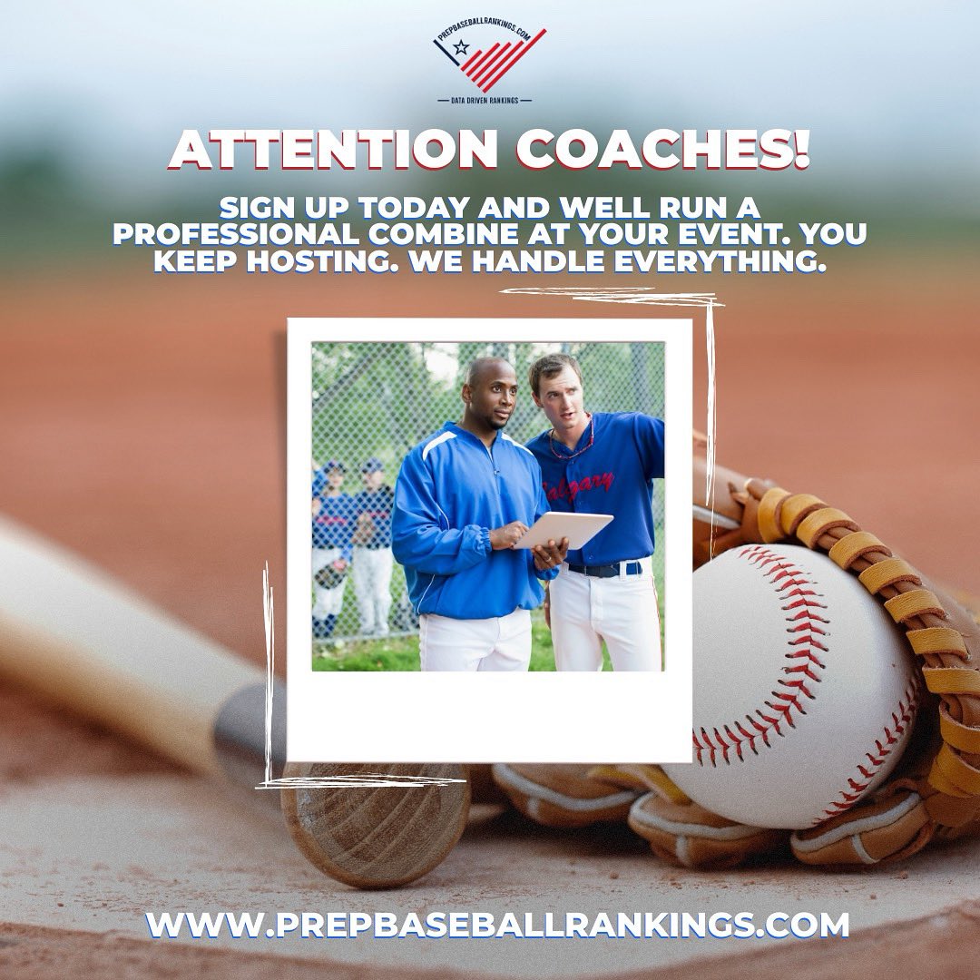 ⚾ Coaches — want to give your players a showcase without the extra work?
Prep Baseball Rankings will run the entire combine for you.

Why coaches love it:
✅ No extra workload
✅ Elite experience for players &amp; families
✅ We handle all logistics
✅ No equipment or staffing
