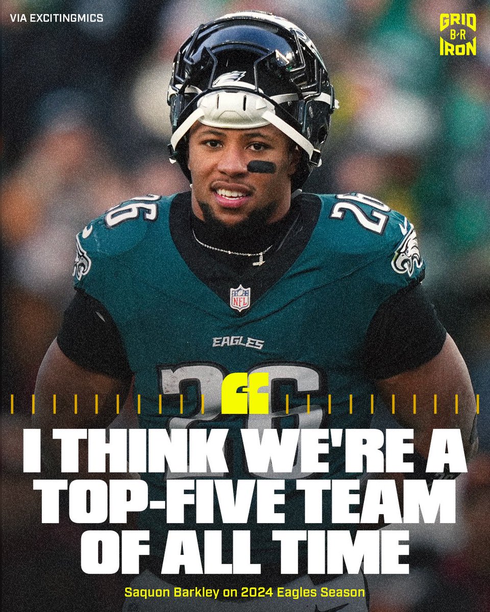 B/R Gridiron (@brgridiron) on Twitter photo Saquon Barkley isn’t holding back on how special this 2024 Eagles squad could be 👀🦅
(via <a href="/excitingmics/">Exciting Mics</a>) Saquon Barkley isn’t holding back on how special this 2024 Eagles squad could be 👀🦅
(via <a href="/excitingmics/">Exciting Mics</a>)