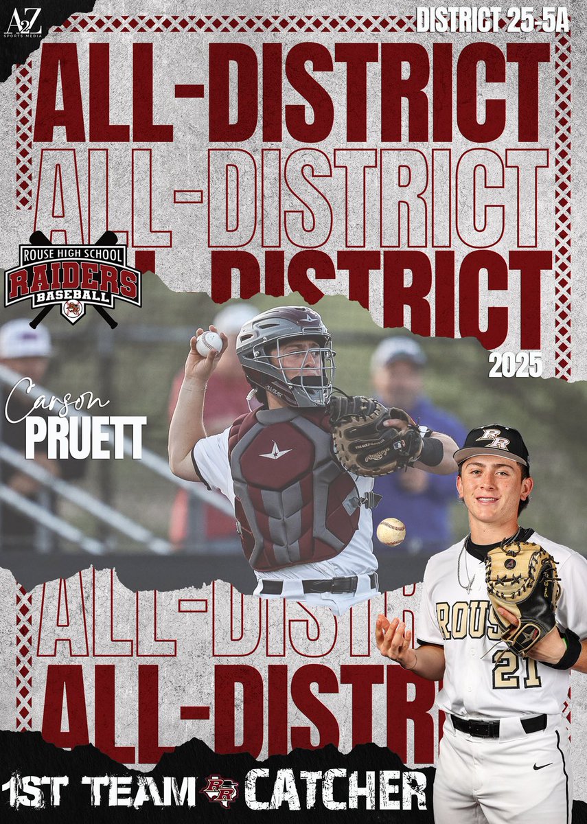 Rouse High School Baseball (@rouse_baseball) on Twitter photo Congratulations to Carson Pruett for being named 25-5A 1st Team All District- Catcher! <a href="/CarsonPruett4/">Carson Pruett</a> Congratulations to Carson Pruett for being named 25-5A 1st Team All District- Catcher! <a href="/CarsonPruett4/">Carson Pruett</a>