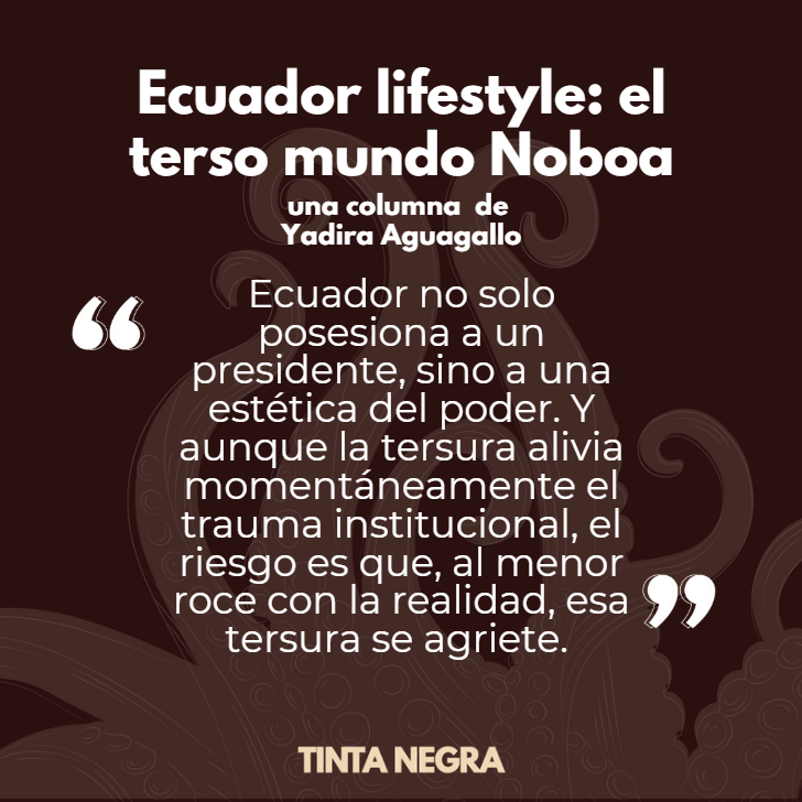 La Barra Espaciadora (@espaciadorabar) on Twitter photo #TintaNegra | Ecuador lifestyle: el terso mundo Noboa
👉bit.ly/3H8XRjW
🖊️<a href="/yadira_lach/">Yadira Aguagallo</a>
#Opinión #TintaNegra | Ecuador lifestyle: el terso mundo Noboa
👉bit.ly/3H8XRjW
🖊️<a href="/yadira_lach/">Yadira Aguagallo</a>
#Opinión