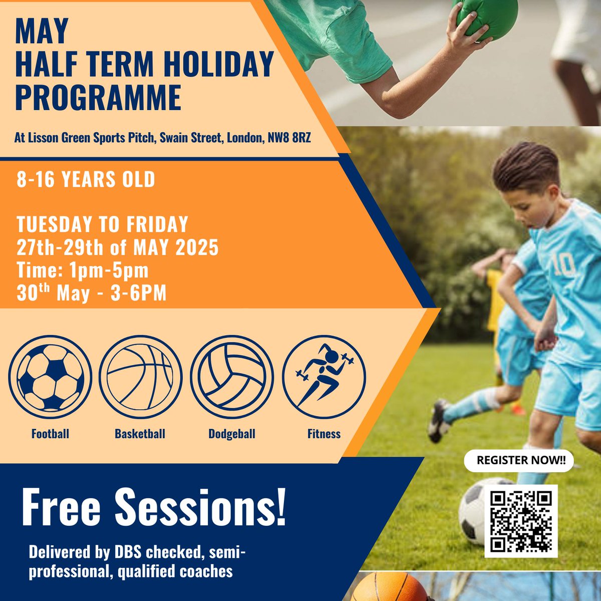 ActiveWestminster (@activewcc) on Twitter photo Check out the <a href="/London_Tigers/">London Tigers</a> FREE, yes FREE! May Half Term Programme from Tuesday 27th to Friday 29th May, 1pm-5pm at the Lisson Grove Sports Pitch.
Register now on app.upshot.org.uk/signup/557a06a…
More info on the poster Check out the <a href="/London_Tigers/">London Tigers</a> FREE, yes FREE! May Half Term Programme from Tuesday 27th to Friday 29th May, 1pm-5pm at the Lisson Grove Sports Pitch.
Register now on app.upshot.org.uk/signup/557a06a…
More info on the poster