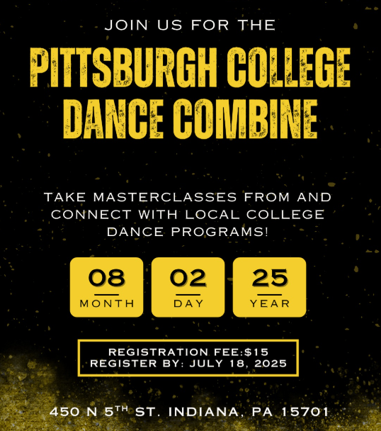Register for the Pittsburgh College Dance Combine on Saturday, August 2nd to take masterclasses from local college dance programs! More information is on the registration form linked in the bio!

Important Info:
📚Open to 9th to 12th graders for the 2025-2