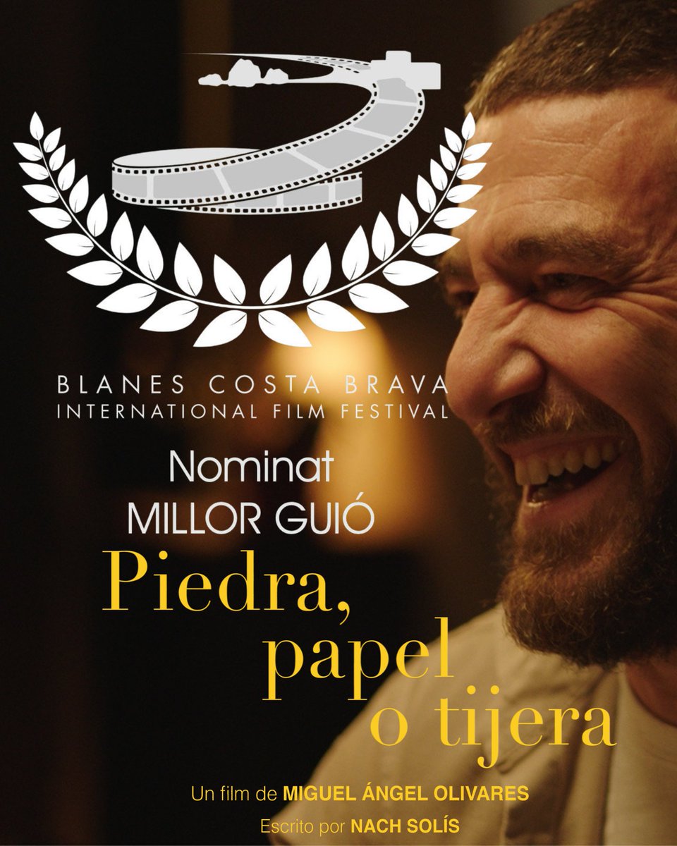 Nach Solís - Guionista #LaIndustriaDelCineFilms (@nachsolis_icine) on Twitter photo ¡NUEVA nominación a MEJOR GUION para #PiedraPapelOTijera! Qué feliz me hace esta noticia.
Moltes gràcies, Blanes Costa Brava International Film Festival. ❤️💫
<a href="/LINE_UP_AGENCY/">LINE UP - Film Agency</a> <a href="/_MiguelOlivares/">Miguel Ángel</a> <a href="/nachoguerreros/">Nacho Guerreros</a> ¡NUEVA nominación a MEJOR GUION para #PiedraPapelOTijera! Qué feliz me hace esta noticia.
Moltes gràcies, Blanes Costa Brava International Film Festival. ❤️💫
<a href="/LINE_UP_AGENCY/">LINE UP - Film Agency</a> <a href="/_MiguelOlivares/">Miguel Ángel</a> <a href="/nachoguerreros/">Nacho Guerreros</a>