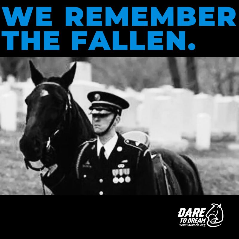 The riderless horse, called a caparisoned or cap horse. At Arlington National Cemetery, the Cap Horse wears saddle and boots backwards, signifying a warrior who will never ride again. This Memorial Day, our thanks to all who made the ultimate sacrifice for freedom.