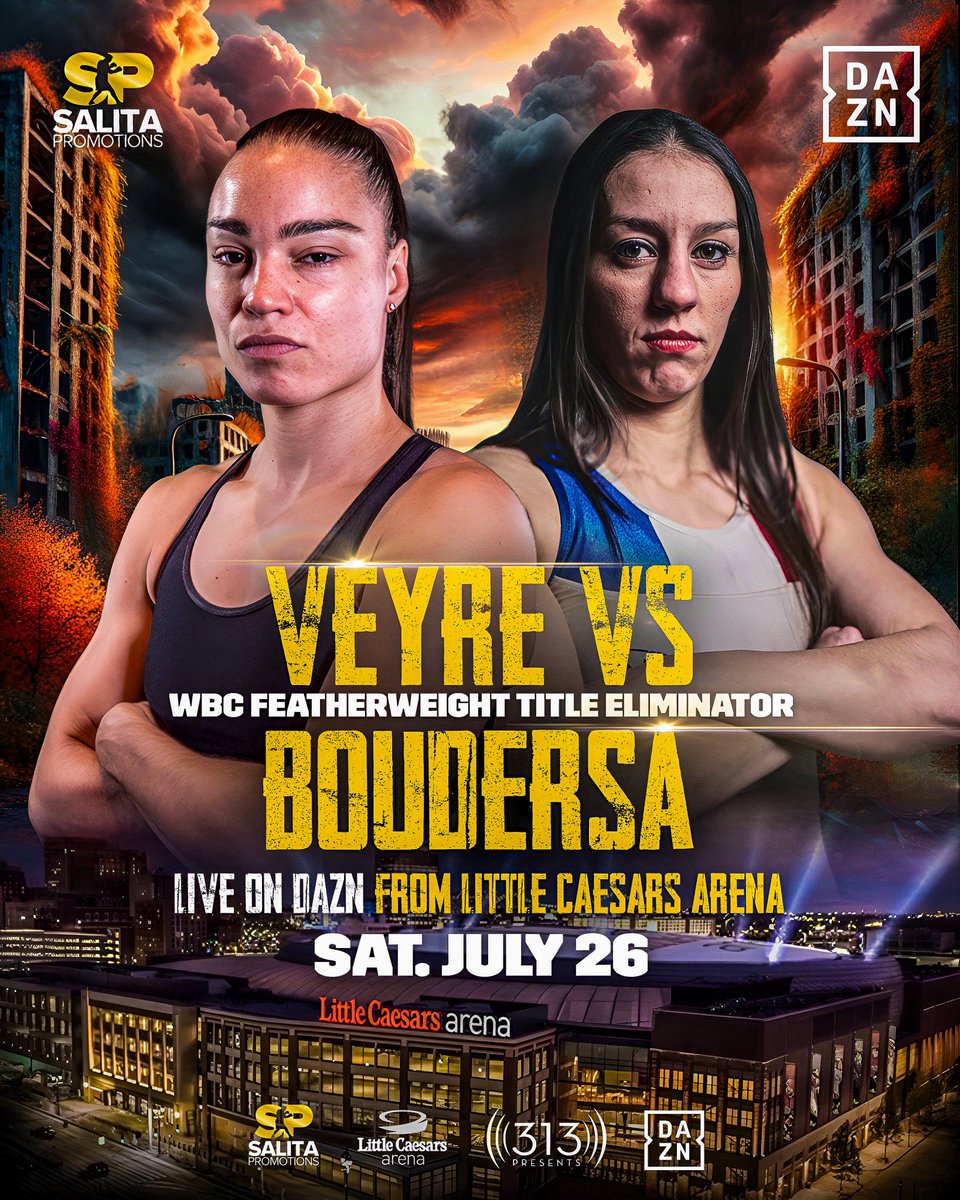 Undefeated rising star, Samantha Worthington, and reigning WBC international titlist, Caroline Veyre, join the stacked #ShieldsDaniels card in Detroit 😤

Get your tickets today!

#ShieldsDaniels | July 26 | <a href="/LCArena_Detroit/">Little Caesars Arena</a> | <a href="/DAZNBoxing/">DAZN Boxing</a>