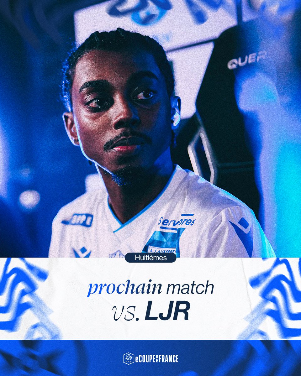 AJA Esports (@ajaesports_) on Twitter photo 🏆 𝗲𝗖𝗼𝘂𝗽𝗲 𝗱𝗲 𝗙𝗿𝗮𝗻𝗰𝗲 - 1/8e de finale
Gros challenge pour <a href="/AdRXxFIFA_/">AJA AdRXx</a>, qui va affronter le champion de <a href="/_eLigue1/">eLigue 1 McDonald’s</a> !
#TeamAJA <a href="/efootdefrance/">Equipe de France eFoot ⭐️</a> 🏆 𝗲𝗖𝗼𝘂𝗽𝗲 𝗱𝗲 𝗙𝗿𝗮𝗻𝗰𝗲 - 1/8e de finale
Gros challenge pour <a href="/AdRXxFIFA_/">AJA AdRXx</a>, qui va affronter le champion de <a href="/_eLigue1/">eLigue 1 McDonald’s</a> !
#TeamAJA <a href="/efootdefrance/">Equipe de France eFoot ⭐️</a>