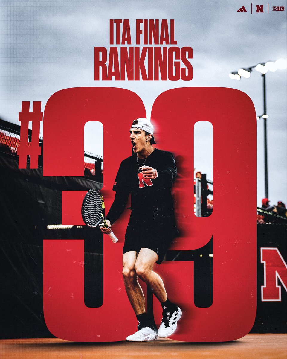 HuskerMTennis's tweet image. Final season rankings = another record💥
>> Best end of season ITA team ranking in program history 🔒