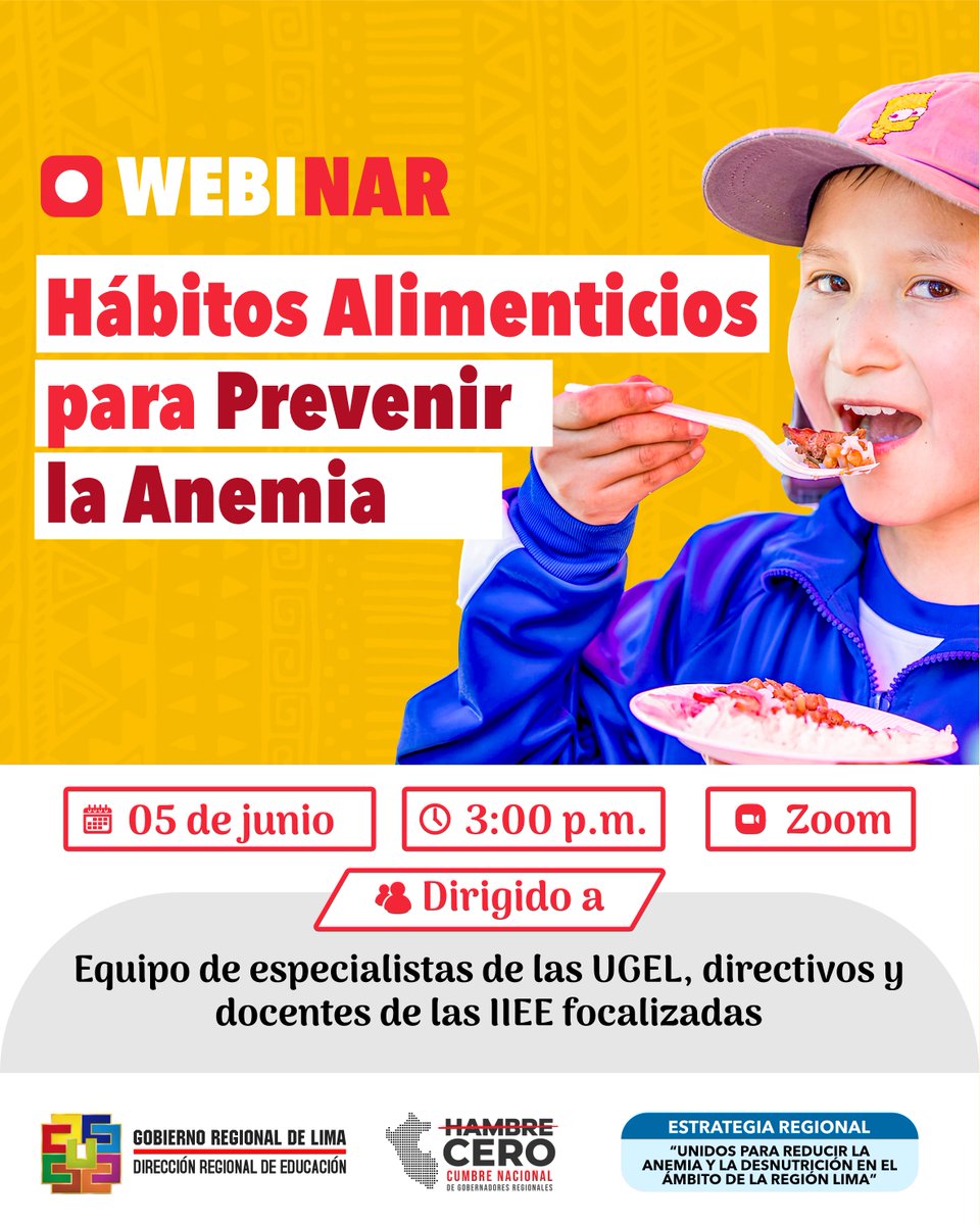 dre_lp's tweet photo. 📷 #WebinarDRELP | 𝐇Á𝐁𝐈𝐓𝐎𝐒 𝐀𝐋𝐈𝐌𝐄𝐍𝐓𝐈𝐂𝐈𝐎𝐒 𝐏𝐀𝐑𝐀 𝐏𝐑𝐄𝐕𝐄𝐍𝐈𝐑 𝐋𝐀 𝐀𝐍𝐄𝐌𝐈𝐀
La Dirección Regional de Educación de Lima Provincias en coordinación con el área de Gestión Pedagógica 📷 
https://t.co/ZiSM3qhy1a https://t.co/CPUIZrlGi0