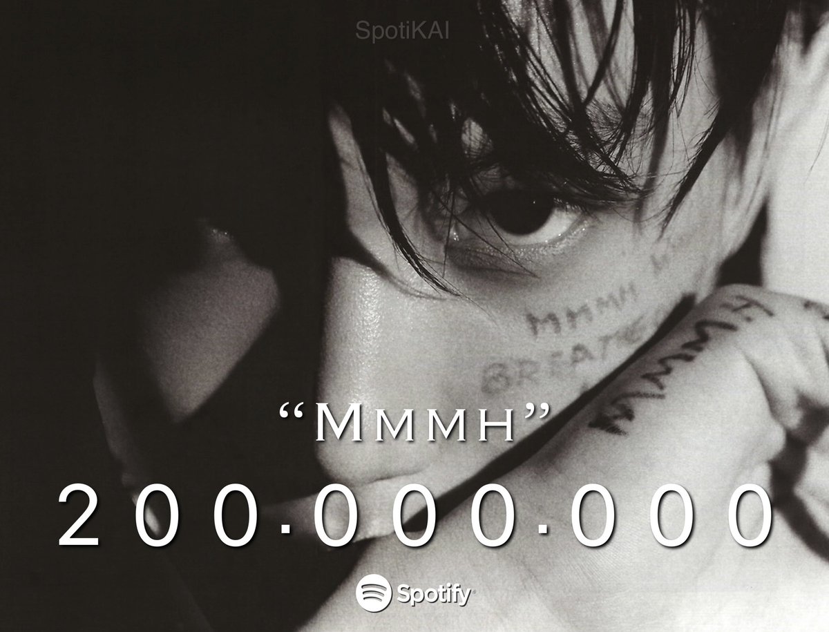 SpotiKAI's tweet image. #KAI’s debut title track “Mmmh” surpasses 200 MILLION streams on Spotify!
— 1st and only SM Solo song to reach 200M
— Remains the most streamed SM Solo Song
Congratulations to KAI! 🐻🎉
🎵: spoti.fi/3wVLZJl