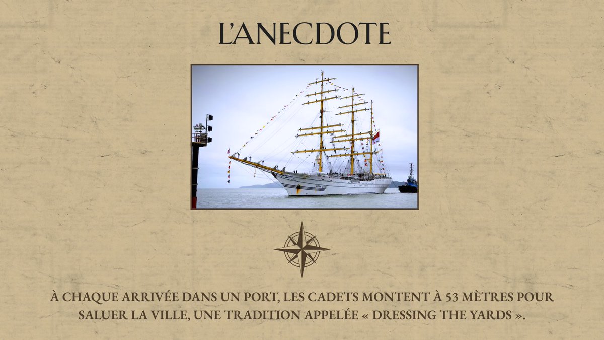 ANECDOTE – BIMA SUCI

À chaque escale, les cadets grimpent à 53 m pour saluer la ville, debout sur les vergues.

Cette tradition impressionnante s’appelle le “Dressing the Yards” ⚓

📅 RDV lundi pour parler de l’Amerigo Vespucci

 ©Port de Townsville
#Armada2027