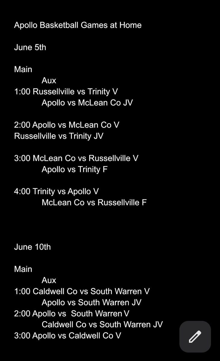 Apollo Boys Basketball (@ahseaglesbball) on Twitter photo 🏀🏀🏀 FREE BASKETBALL🦅🦅🦅
Some dates to put in your calendar for the upcoming summer. We will be hosting on June 5th and 10th. Free admission for all games! #JOY #BlueGuys
<a href="/AHSEagles2280/">Apollo High School</a> 🏀🏀🏀 FREE BASKETBALL🦅🦅🦅
Some dates to put in your calendar for the upcoming summer. We will be hosting on June 5th and 10th. Free admission for all games! #JOY #BlueGuys
<a href="/AHSEagles2280/">Apollo High School</a>