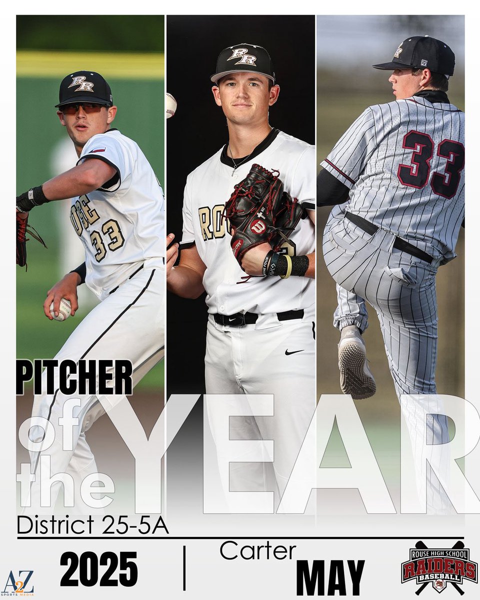 Rouse High School Baseball (@rouse_baseball) on Twitter photo Congratulations to Carter May for being named District 25-5A Pitcher of the Year! <a href="/Cartermay108/">Carter May</a> Congratulations to Carter May for being named District 25-5A Pitcher of the Year! <a href="/Cartermay108/">Carter May</a>