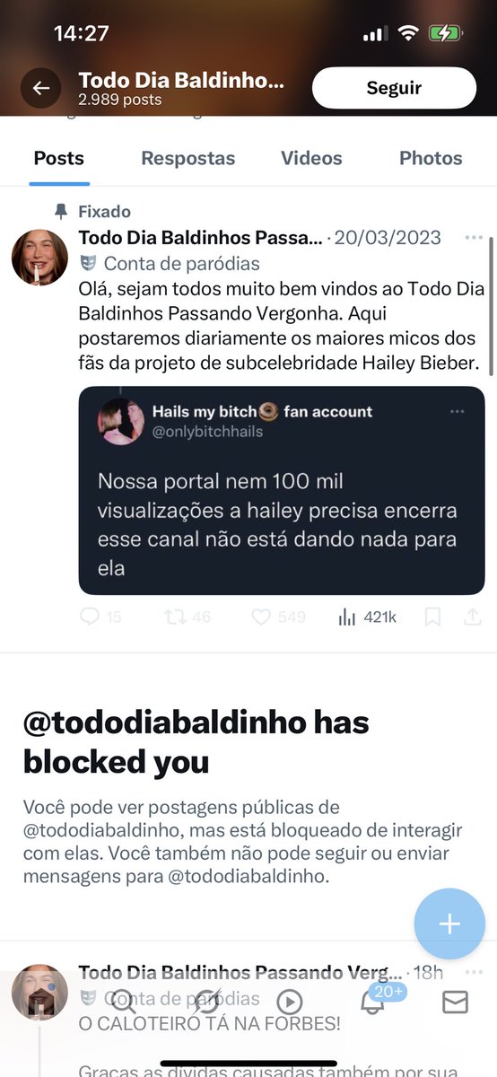 Muito fácil ir no perfil do Justin Bieber pegar a foto do primeiro homem negro que achou, que por acaso é o Frank Ocean, que não é envolvido em nenhuma polêmica, e induzir seguidores a pensar que ele é agressor ou abusador e em seguida excluir como se fosse nada e dar block.