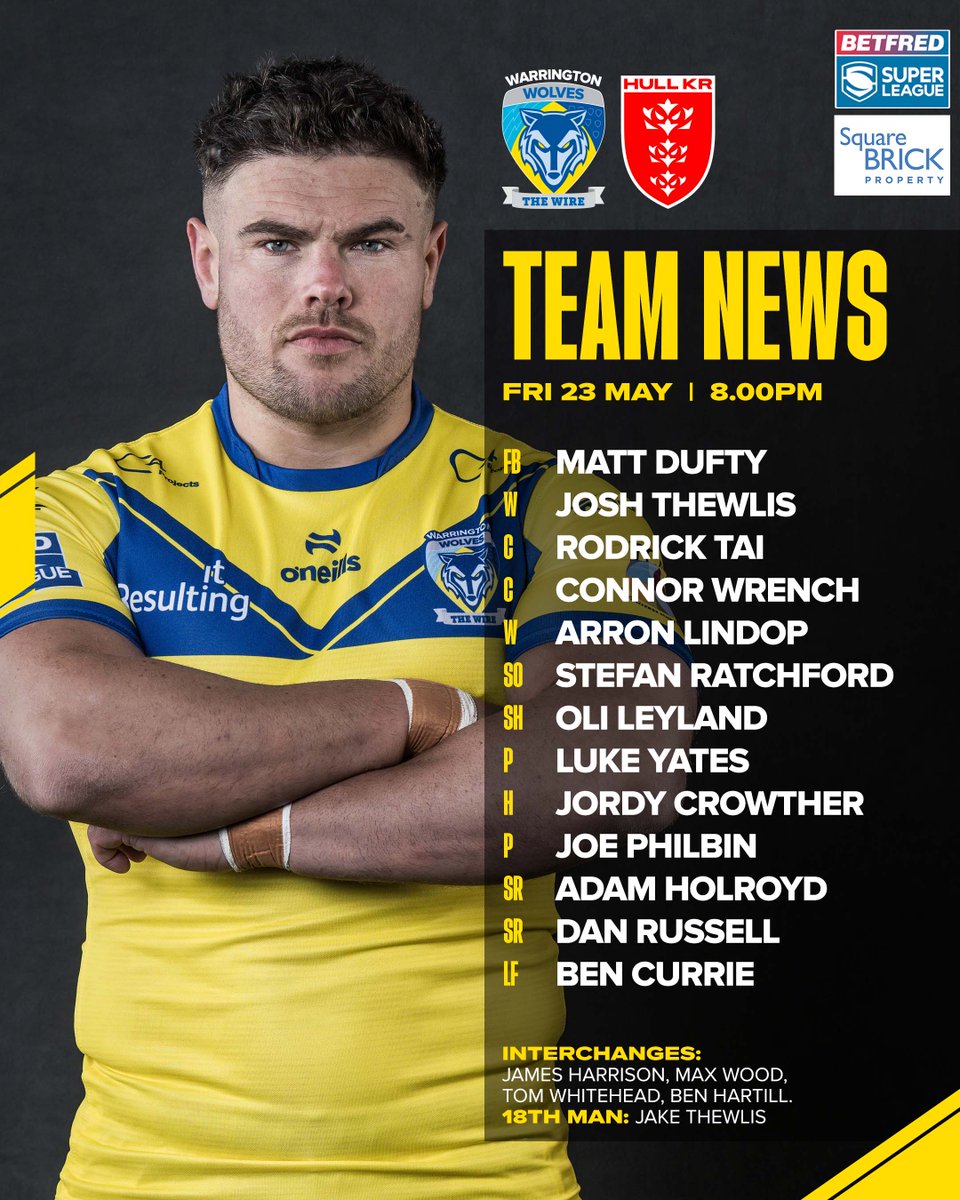 📋 Tonight's team to take on the Robins 👊