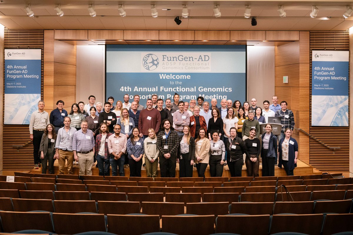 The Hussman Institute for Human Genomics proudly represented at the 4th Annual FunGen-AD Program Meeting at the Gladstone Institutes advancing collaboration in Alzheimer’s research and functional genomics. 💚🎉🧡
