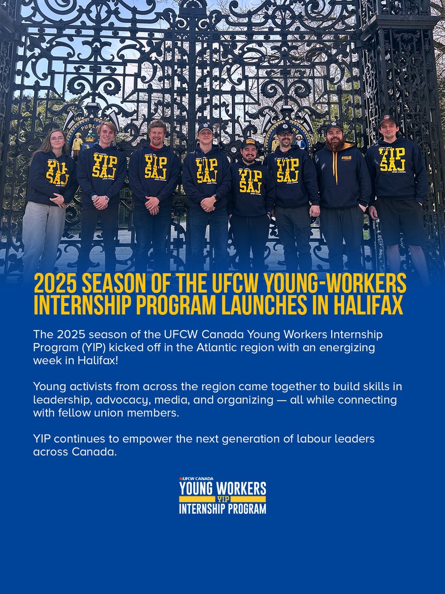 YIP 2025 launched in Halifax!

Young UFCW Canada members spent the week building power through leadership, advocacy, and organizing.

The future of labour is strong.

Read more: l.ufcw.ca/yip-atlantic20…