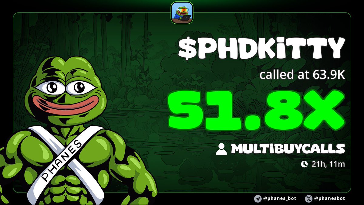 MultiBuyCalls's tweet photo. $phdkitty 

Definitely sold too soon https://t.co/Ta86keMue0