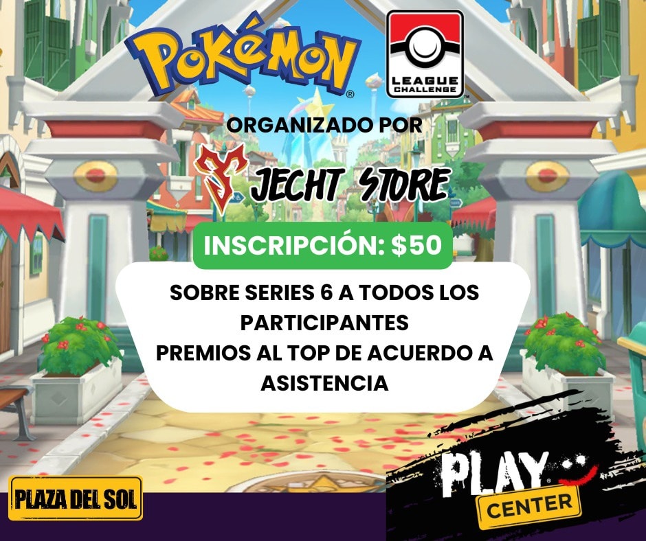 JechtStore's tweet photo. Atención Entrenadores Pokémon se les invita a participar en el último League Challenge de la tempora el día Domingo a las 4pm

#jechtstore #LaCartiteria #PlayCenter #PlazaDelSol #PlayPokemon https://t.co/9oCnKk5uGg