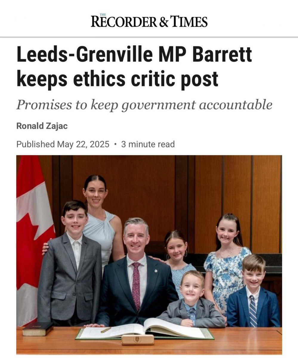 Honoured to be reappointed as Shadow Minister for Ethics and Accountable Government.

Proud of the work we’ve done to root out corruption, uncover waste, and demand accountability to recover misused public funds.

Working for YOU in the community, and in Ottawa. Let’s go!