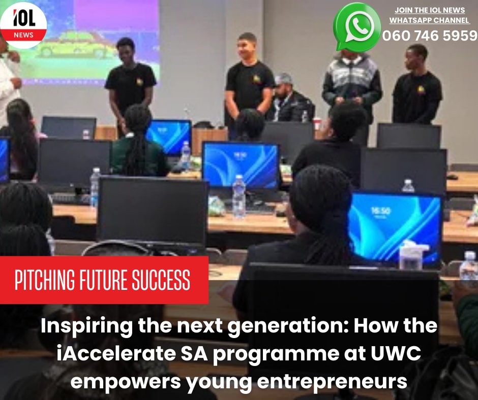 IOL's tweet photo. Aspiring entrepreneurs in the iAccelerate SA programme at UWC showcase their business ideas ahead of the final competition! 
#YouthEntrepreneurs #Innovation #iAccelerateSA #UWC #StartupSuccess 
Read on https://t.co/W6WVyq5zEJ https://t.co/swIAVqrsD2