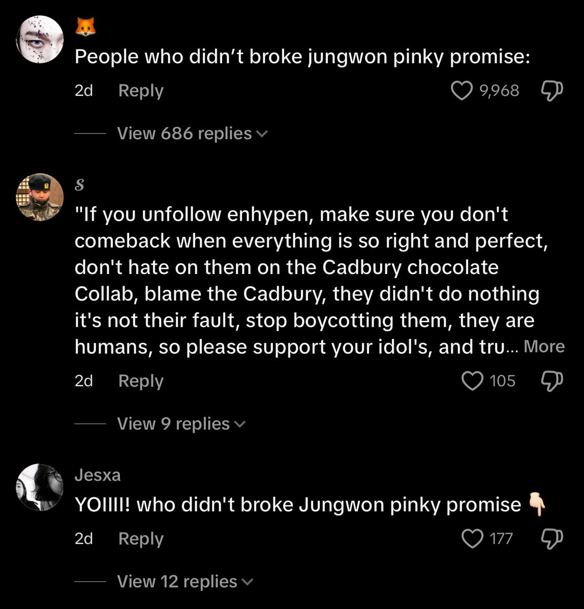 ensbian's tweet photo. i need to start doing drugs before i open enhypen's tiktok comment section https://t.co/Kj9cKdVjm0