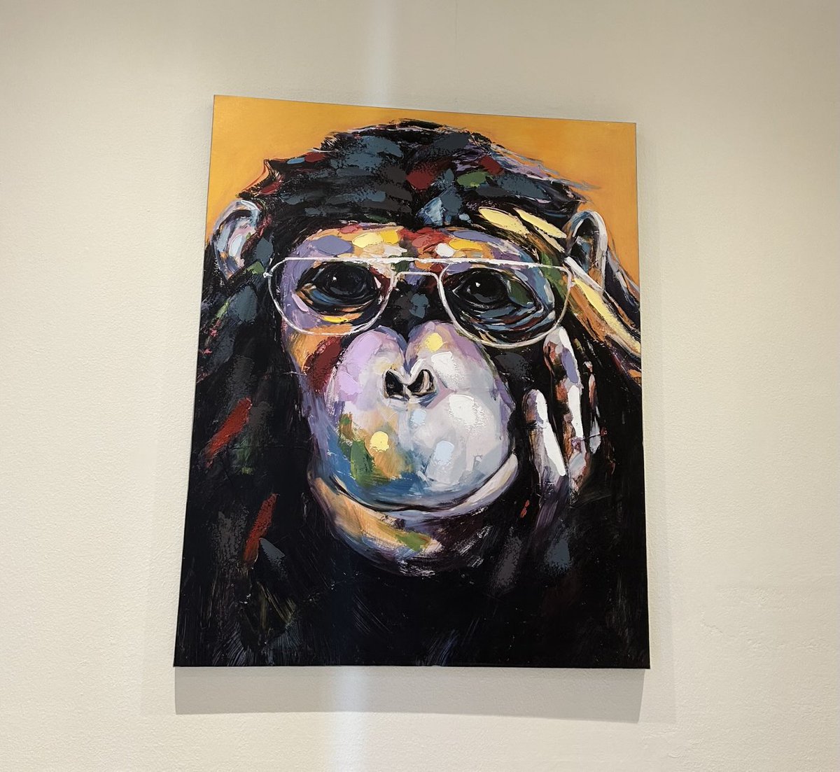 Cannes flat art. If I’m lucky enough to return next year, I’m going to sponsor a contest for the worst. I’ve slept beneath this horrid chimp painting for 11 nights and, surprisingly, not a single nightmare. Hope my luck holds out for one more night.