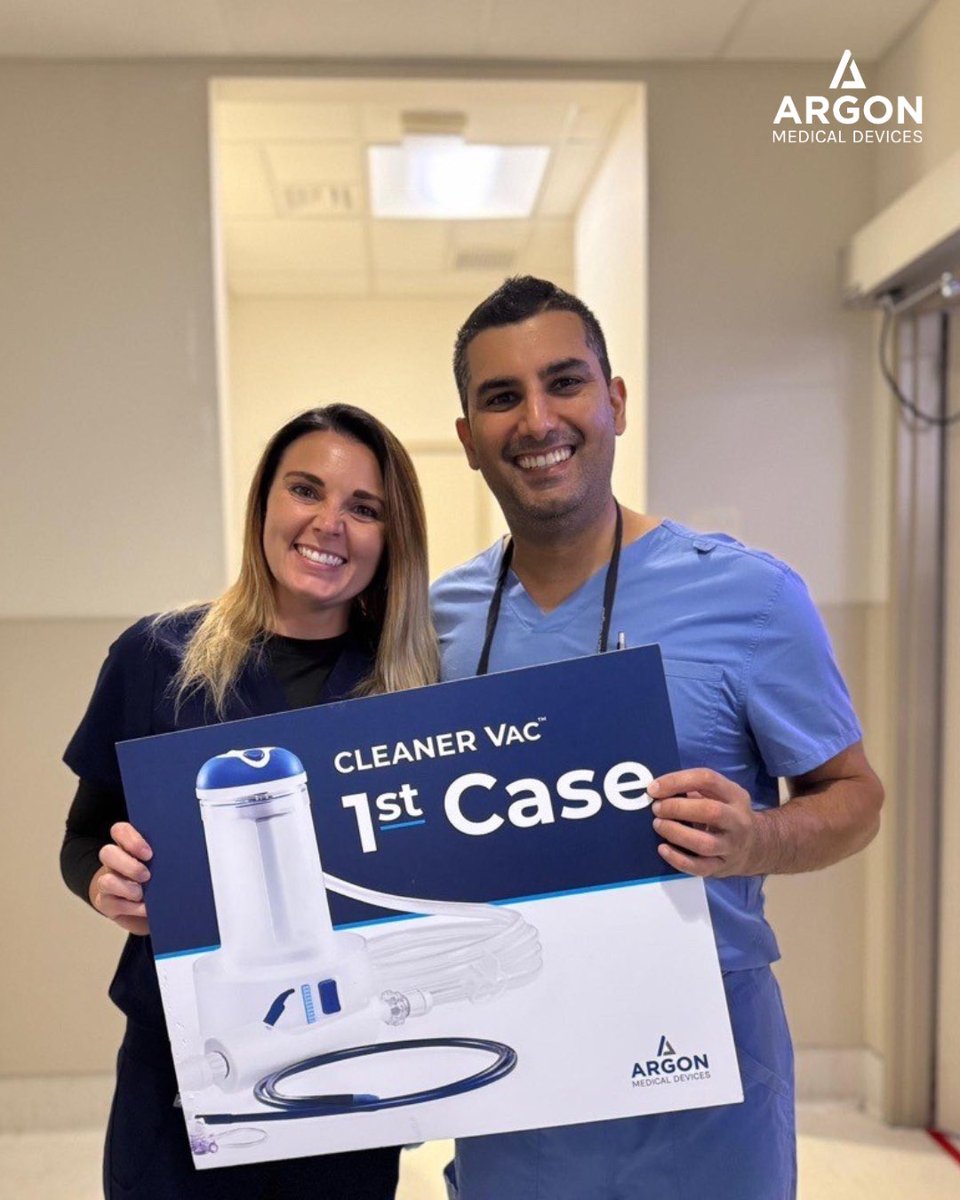 ArgonMedical's tweet image. Congratulations on a successful first case using the CLEANER Vac® #Thrombectomy System to Dr. Amit Bhakoo and the team at Lakewood Ranch Medical Center in Florida!
Discover how #CLEANERVac can make a difference in your procedures. Book a demo today! bit.ly/3BK7BPj…