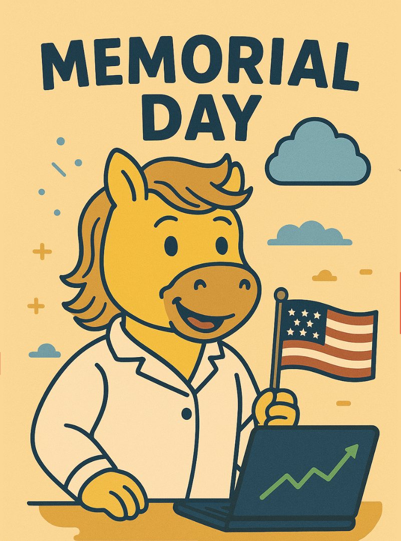 LHSecurities's tweet photo. [Light Horse Reminder] All major U.S. stock markets will be closed on Monday, May 26, 2025, in observance of Memorial Day. See you when markets reopen!
#LightHorse #MemorialDay #stockmarket https://t.co/yRlNszIMyk