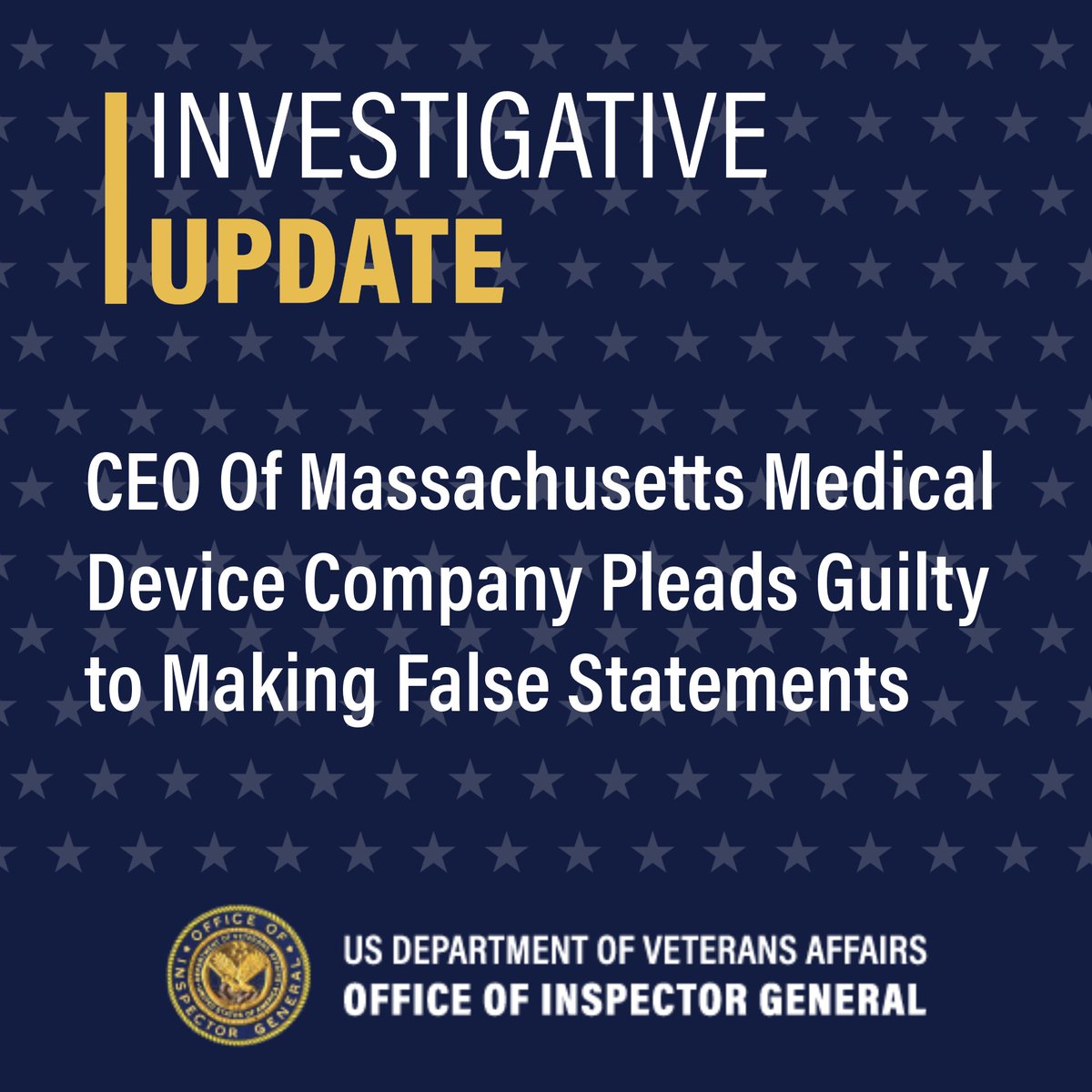 Dr. Kingsley R. Chin, CEO of SpineFrontier, Inc., a Massachusetts-based medical device company, pleaded guilty to making false statements to the Centers for Medicare &amp; Medicaid Services’ Open Payments Program. 

According to the charging documents, SpineFrontier offered surgeons